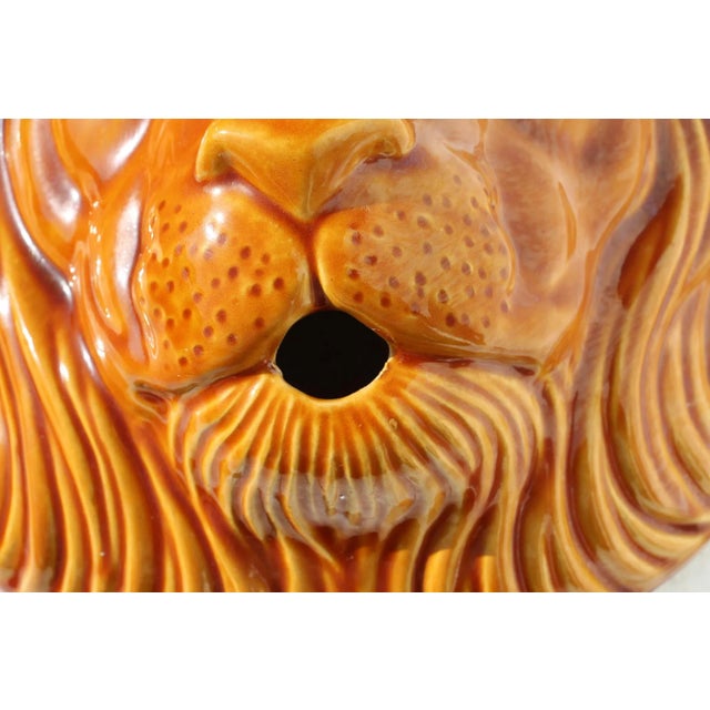 1940s Earthenware Lion Head Fountain Spout, Portuguese For Sale - Image 10 of 13