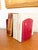 Vintage Red and Gold Florentine Leather Folding Bookends For Sale - Image 9 of 9