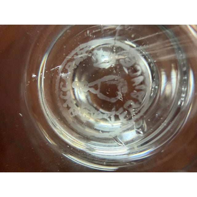 Late 20th Century Late 20th Century Baccarat Napoleon Brandy Decanter With Original Stopper and Six Matching Snifters. Monogrammed “N” With Crown. For Sale - Image 5 of 9