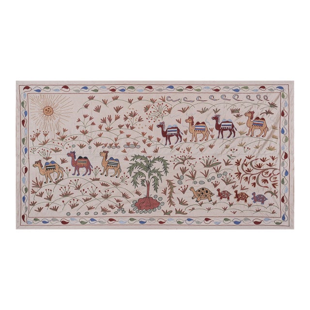 Animal Suzani Wall Hanging - Camel Tapestry For Sale