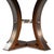 Transitional Round Dining Table, Medium - Warm Brown Oak With Hammered Iron Accents For Sale - Image 10 of 11