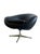 82 x 62 x 70 h black armchair Vintage black armchair / one-seater with star base JANSSON Retro 'RONDO' swivel chair,...