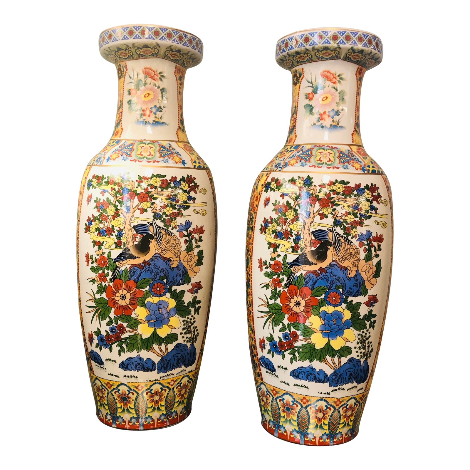 Vintage Chinoiserie Vases a Pair Chairish