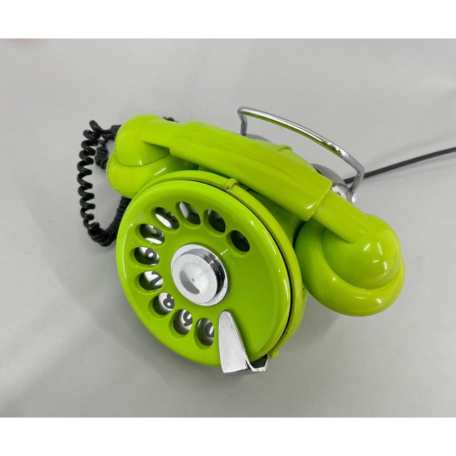 Unique model of dial plastic phone by Sergio Todeschini, made in Italy in the 1970s.