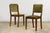 Art Deco 1930s French Art Deco Walnut Dining Chairs in Olive Green Velvet – Set of 10 For Sale - Image 3 of 18