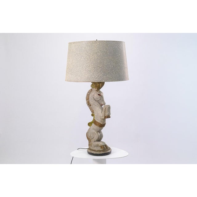 Ceramic Frederic Weinberg Horse Lamp, C. 1950s Hand Painted Ceramic Mid-Century Modern For Sale - Image 7 of 8