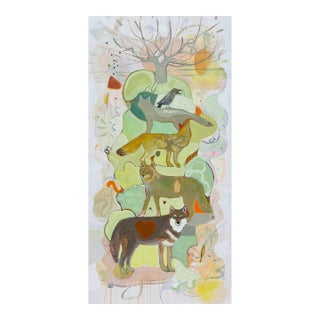 “Celebrate Canids” Wolf, Coyote, Foxes Painting LWren Walraven For Sale