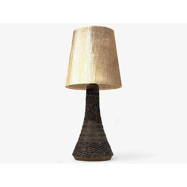 Nila Keramik, Brown Ceramic, Table Lamp, Sweden, 1970s For Sale - Image 4 of 8