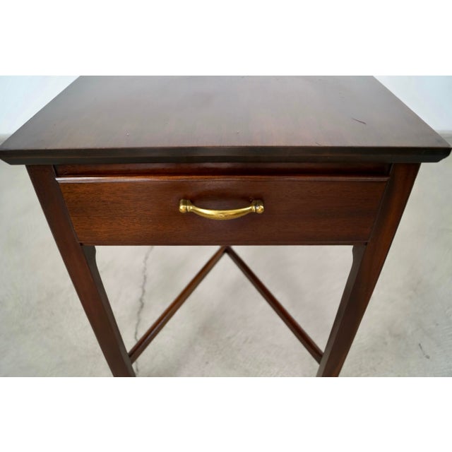 Mid-Century Modern Style Madison Square End Table For Sale - Image 9 of 12