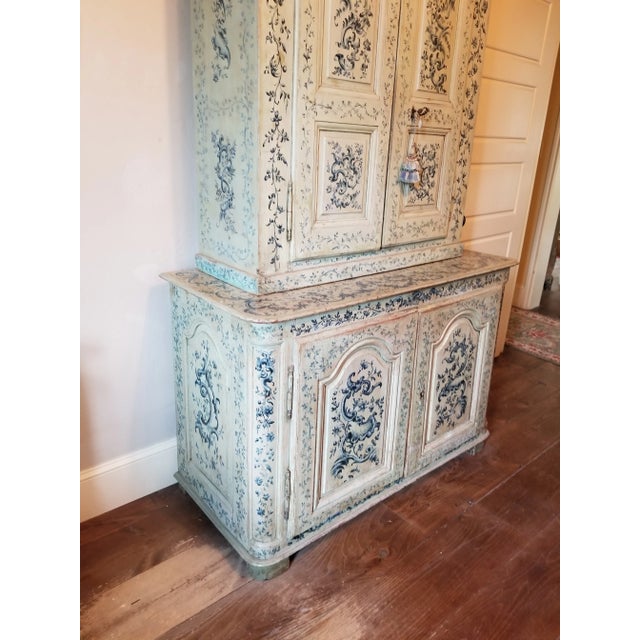 18th Century French Painted Cabinet For Sale - Image 11 of 12