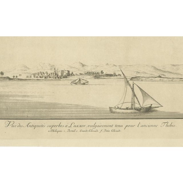 Antiquities of Luxor Ancient Thebes, Norden Egypt Engraving, 1755, Paper For Sale - Image 4 of 9