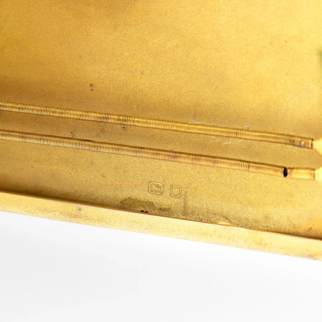 Art Deco English Sterling Silver & Guilloche Enamel Cigarette Case, 1936 For Sale - Image 15 of 17