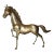 Vintage Mid-Century Modern Large Brass Galloping Horse Statue Figure For Sale