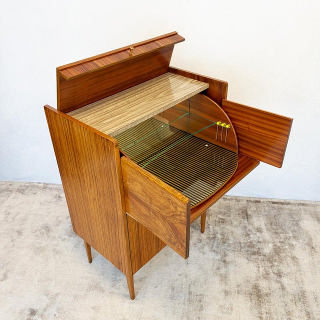 1950s Metamorphic Walnut Cocktail Cabinet from Cox & Cox Ltd., 1950s For Sale - Image 5 of 17