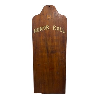 1930s Honor Roll Board Southern Folk Art For Sale
