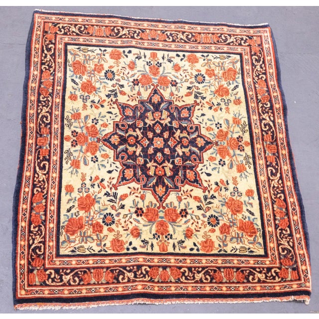 Early 20th Century Fine Antique Persian Bijar Rug 2'4'' X 2'9'' For Sale - Image 4 of 9