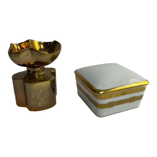 Vintage Dior Box De La Renta Paperweight Set/2 For Sale