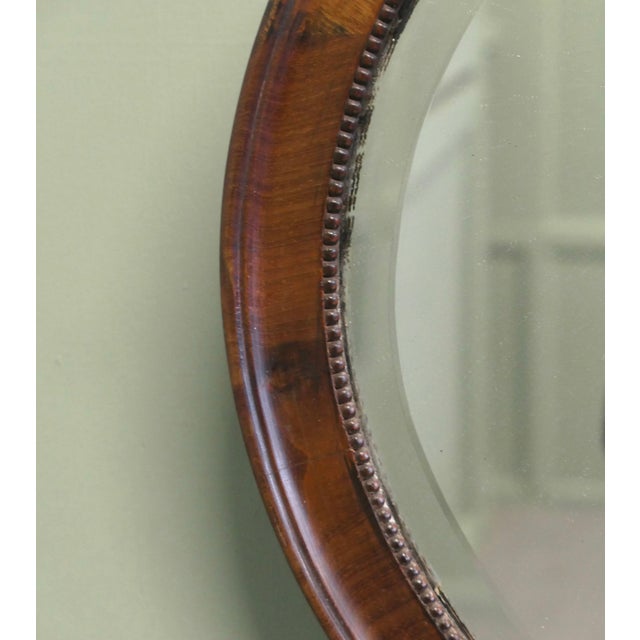 Large Victorian Mahogany Oval Mirror For Sale - Image 5 of 8