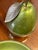Mid 20th Century Evans Hand- Enameled Green Pear Lighter and Tray With Leaf Accent For Sale In Chicago - Image 6 of 12