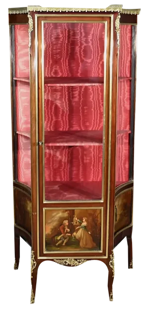 1st Part 20th Century Louis XV Transition Mahogany Display Case
