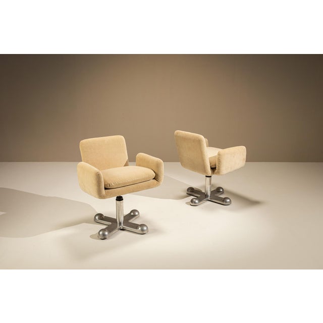 Metal Planula Swivel Armchairs by Ettore Sottsass, Italy, 1970s, Set of 2 For Sale - Image 7 of 13