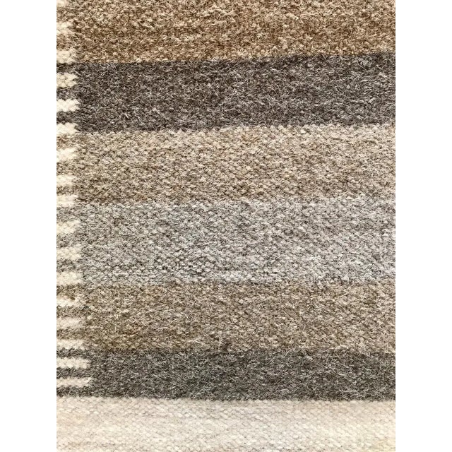 1960s Scandinavian Wool Kelim Wall Rug with Abstract Modern Graphic, 1960s For Sale - Image 5 of 8