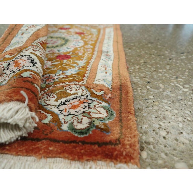 Galerie Shabab Collection Mid-20th Century Persian Quom Silk Rug For Sale In New York - Image 6 of 6