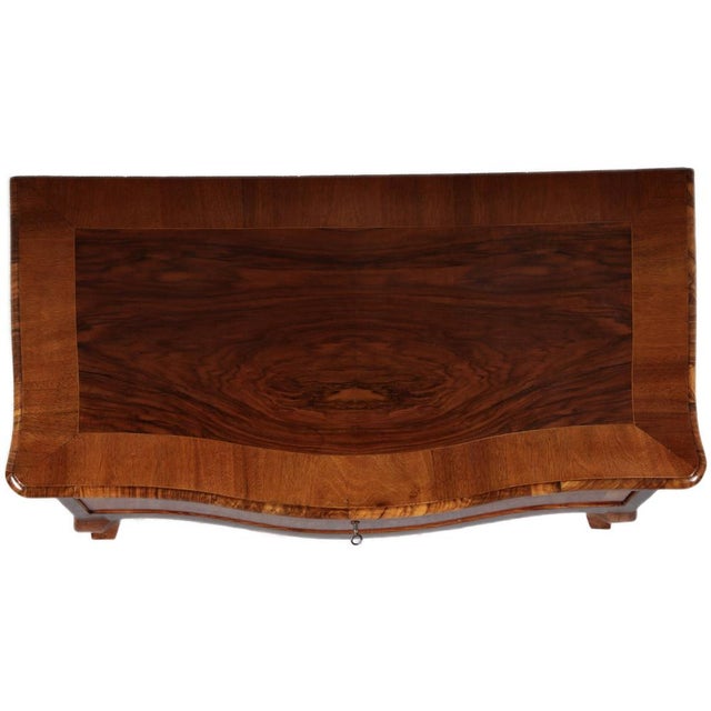 1900 - 1909 Small Antique Baroque Biedermeier Style Chest of Drawers 1900, Walnut For Sale - Image 5 of 10