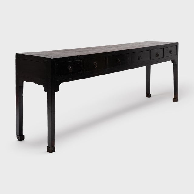 Chinese Chinese Six Drawer Console Table, C. 1850 For Sale - Image 3 of 5