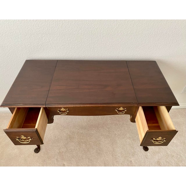 Vintage Drexel Cherry Collection Vanity Dressing Table With Mirror Excellent Condition For Sale - Image 9 of 11