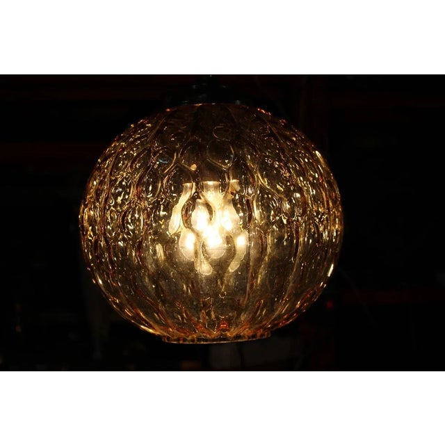 Italian Murano Brass Chandelier from Venini, 1950s For Sale - Image 13 of 16