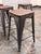Metal Industrial Style Stacking Counter Stools, Set of Four For Sale - Image 7 of 12