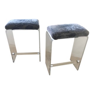 Mid-Century Lucite Barstool For Sale