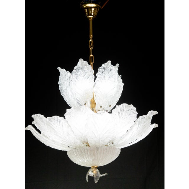 1970s Large Midcentury Italian Murano Glass Chandelier, 1970s For Sale - Image 5 of 13