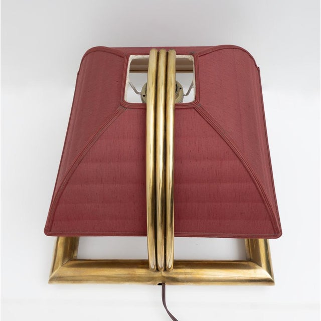 Mid-Century Modern Mid-Century Modern Italian Brass Table Lamp by Tommaso Barbi, 1970s For Sale - Image 3 of 7