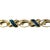 Mid 20th Century Mid 20th Century 14 Karat Yellow Gold & Black Opal Xo Dolphin Bracelet For Sale - Image 5 of 8