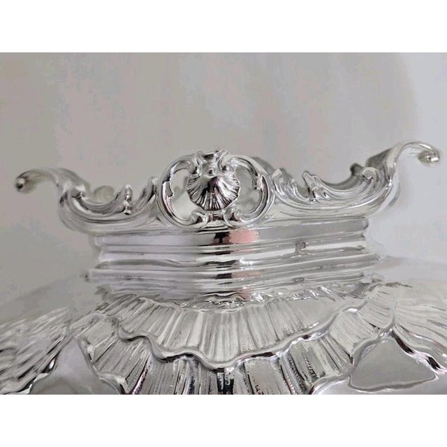 Antique Victorian Sterling Silver Jardiniere, Birmingham, 1890 For Sale - Image 11 of 18