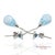 18k 750 Solid White Gold Blue Topaz Drop Earrings, Pair For Sale In New York - Image 6 of 12