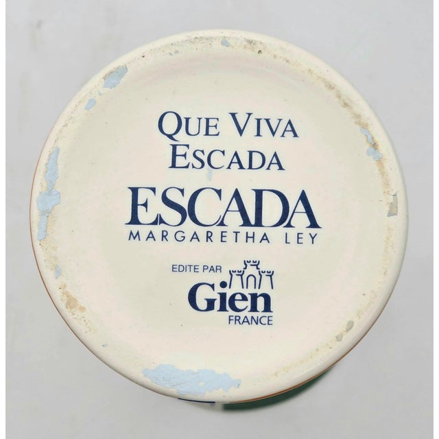 Vintage Faiencerie De Gien "Que Viva Escada" Ceramic Vase Designed by Margaretha Ley For Sale - Image 10 of 11