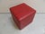 Vintage Red Leather Ottoman, 1960s, in Very Good conditions. Designed 1960 to 1969