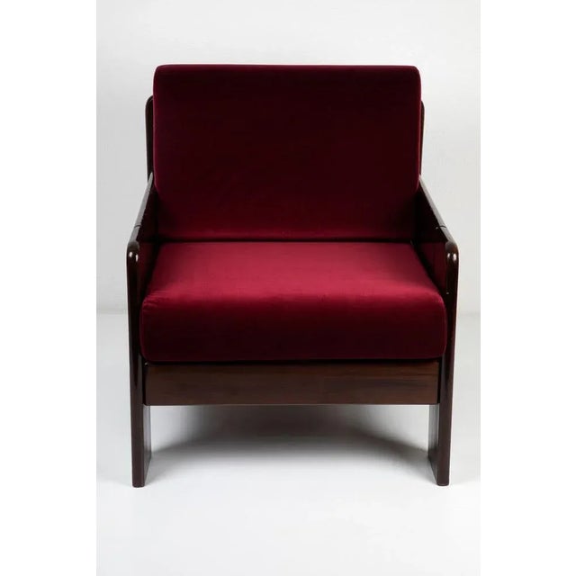 Wood Italian Lounge Chairs, 1970, Set of 4 For Sale - Image 7 of 8