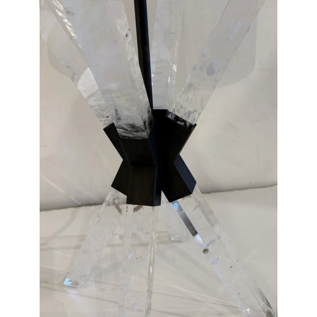Contemporary Faux Quartz Table Lamp For Sale - Image 4 of 4