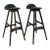 Rare Erik Buch MCM Teak Barstool Pair Danish Modern Vintage Collector Find For Sale