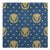 Sample - Schumacher Blue Room Lampas Fabric in Blue For Sale