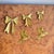 Five pieces of brass wall decorative items. Not made of solid brass but a brass and copper plating or something along...