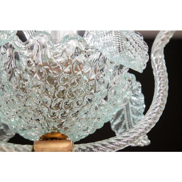 Blue Barovier E Toso Light With Flowers, 1940s For Sale - Image 6 of 11