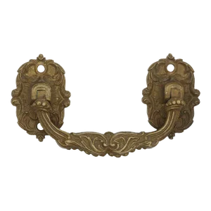 Antique E. Muller Paris Brass French Bridge Drawer Pull