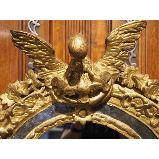 18th Century French Parecloses Giltwood Mirror, the Pelican in Her Piety For Sale - Image 15 of 15