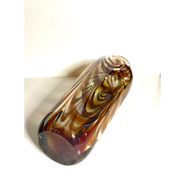 Contemporary Art Glass Vase Signed by Roger Gandelman For Sale - Image 3 of 6