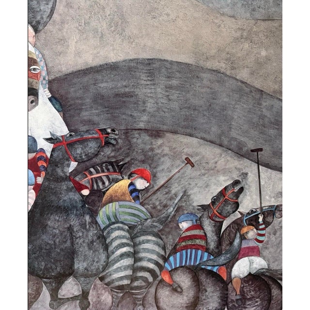 1980s 1980s ‘After the Tournament’ Signed Lithograph by Graciela Rodolfo Boulanger With Certificate of Authenticity, Framed and Matted For Sale - Image 5 of 5